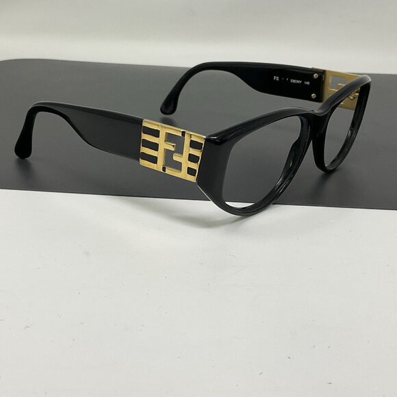fendi sunglasses Frame Women FS 111  140 Ebony (  Black and gold ) main image 8